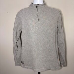Quiksilver Waterman Collection Mens Medium Gray Quarter Zip Pullover Sweater Top